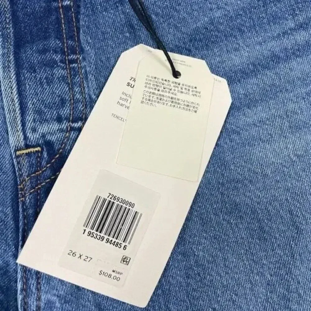 Levis Ribcage Straight Ankle Jeans Womens 26x27 Medium‎ Wash 726930090